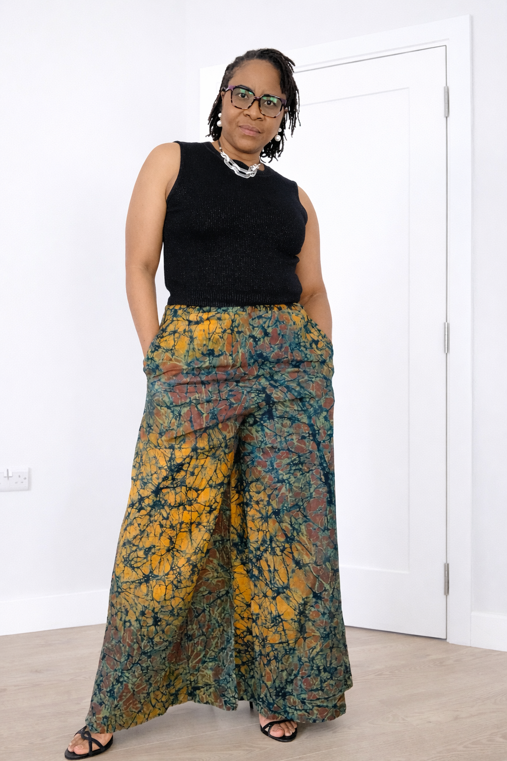 Full Length Hand Dyed Palazzo Pants – Golden Web